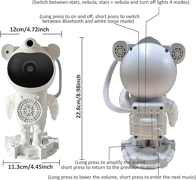 Astronaut galaxy Projector with BT Speaker